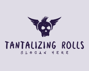 Skull Wing Punk logo design