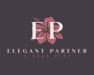 Hibiscus Flower Beauty logo design