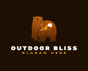 Outdoor Mountain Bear logo design