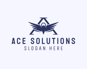 Eagle Aviation Letter A logo design