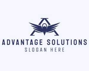 Eagle Aviation Letter A logo design