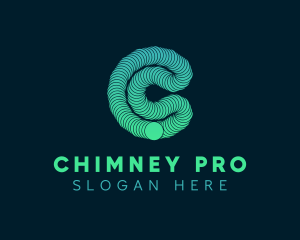 Slinky Letter C logo design