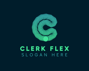 Slinky Letter C logo design