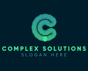 Slinky Letter C logo design