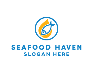 Water Fish Seafood logo design