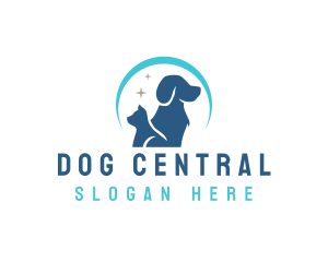 Cat Dog Grooming logo design