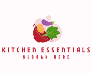 Vegetable Kitchen Cook logo design