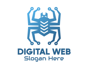 Blue Digital Web Spider logo