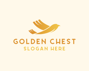  Flying Golden Bird logo design