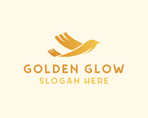  Flying Golden Bird logo design