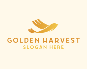  Flying Golden Bird logo design