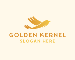  Flying Golden Bird logo design