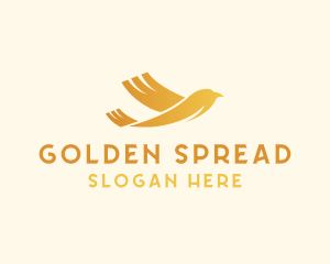  Flying Golden Bird logo design