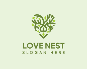 Heart Vine Love logo design