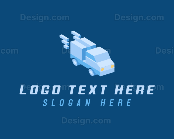 3D Truck Transportation Logo