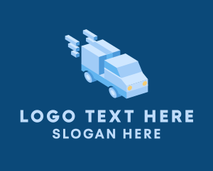 3D Truck Transportation Logo