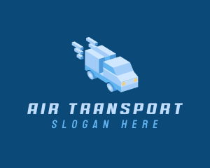 3D Truck Transportation logo design