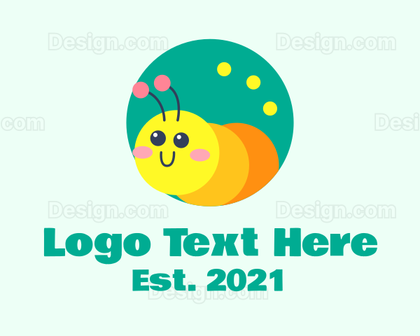 Cute Nursery Caterpillar Logo