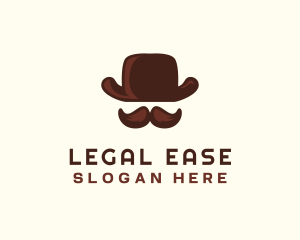 Mustache Gentleman Hat logo