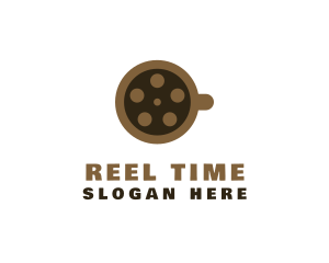 Coffee Cup Reel logo design