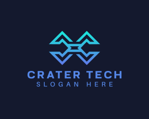 Tech Cyber Letter C logo design