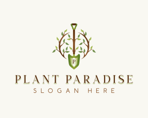 Plant Shovel Landscaping logo design