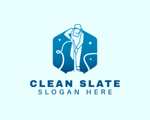 Cleaning Janitorial Sanitation logo design