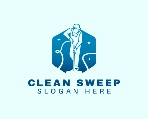 Cleaning Janitorial Sanitation logo design