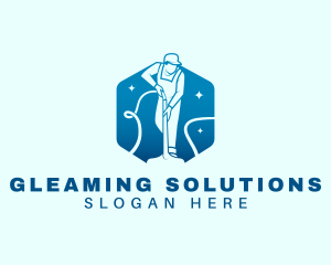 Cleaning Janitorial Sanitation logo design