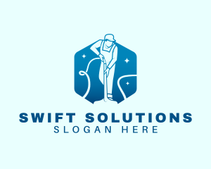 Cleaning Janitorial Sanitation logo design