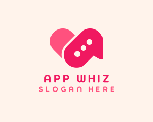 Pink Dating Chat Application logo design