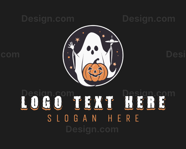 Pumpkin Alien Ghost Logo