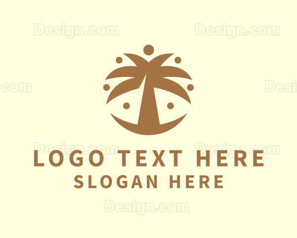 Round Palm Tree Logo