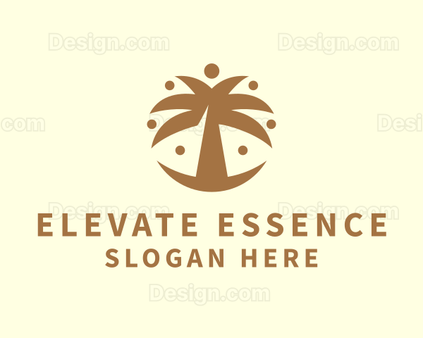 Round Palm Tree Logo