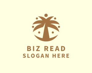 Round Palm Tree logo design