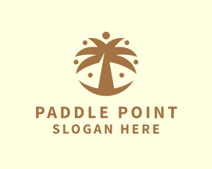 Round Palm Tree logo design