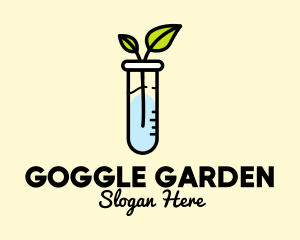 Experimental Test Tube Plant logo design