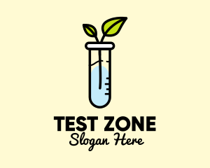 Experimental Test Tube Plant logo design