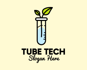 Experimental Test Tube Plant logo design