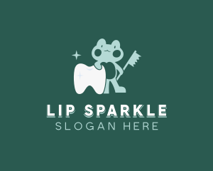 Sparkling Frog Tooth logo design