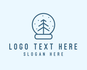 Minimalist Snow Globe logo