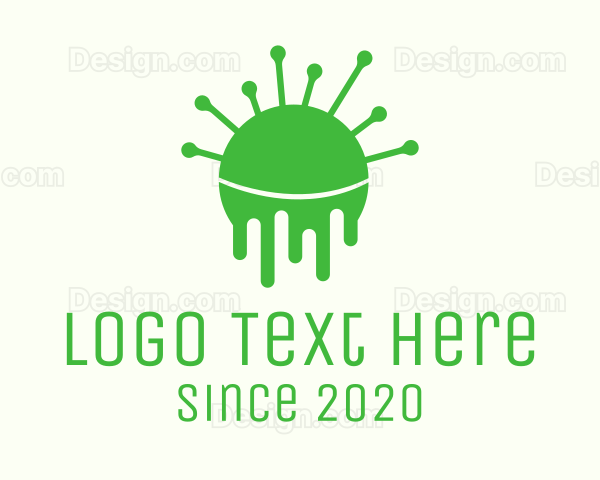 Green Dripping Virus Logo