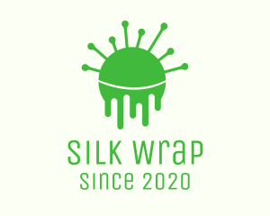 Green Dripping Virus logo design