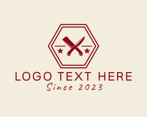 Butcher Knife Hexagon logo