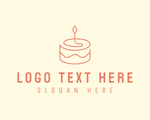 Birthday Cake Dessert Logo