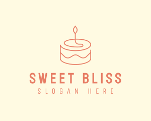 Birthday Cake Dessert logo design