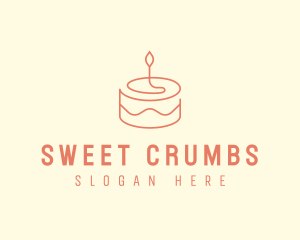 Birthday Cake Dessert logo design