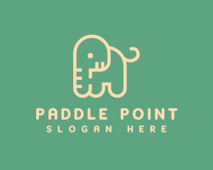 Cute Letter P Elephant logo design