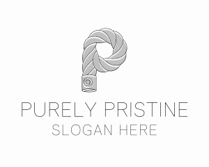 Metal Rope Letter P logo design