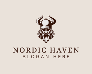 Viking Beard Man logo design